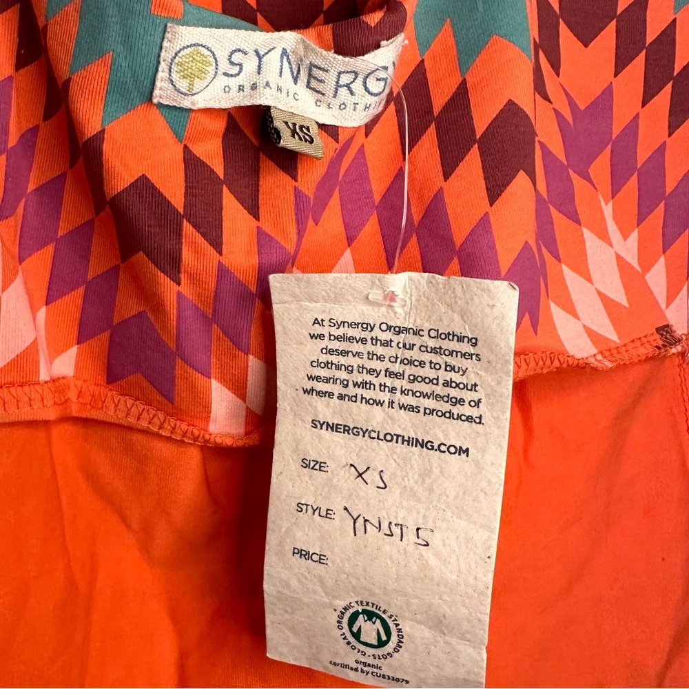 Synergy Organic Clothing Active Tank Built-in Support in Vibrant Orange - Picture 4 of 5